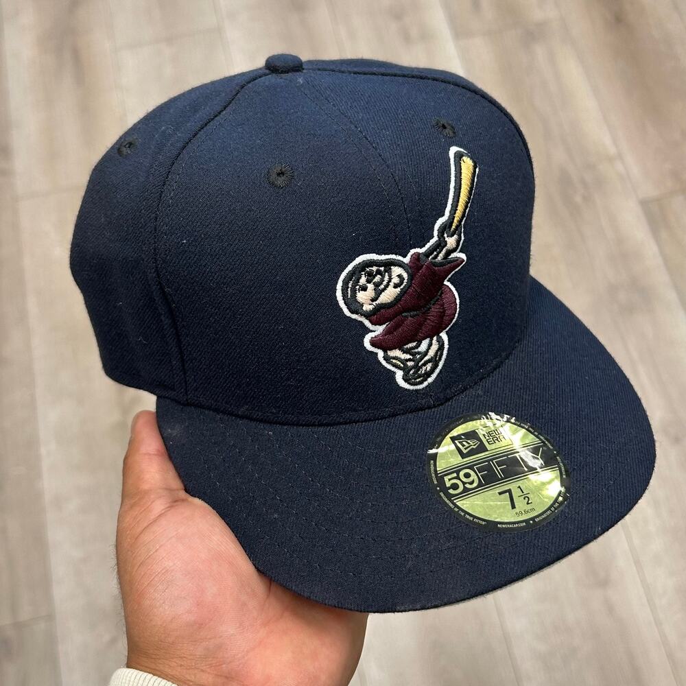 New Era San Diego Padres Swinging Friar logo Fitted Hat CAp sz 7 1/2 B25